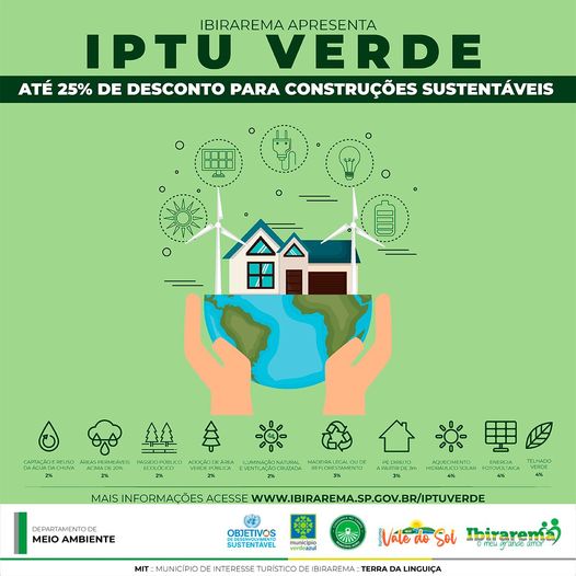 Prefeitura de Ibirarema SP IBIRAREMA LANÇA O PROGRAMA IPTU VERDE